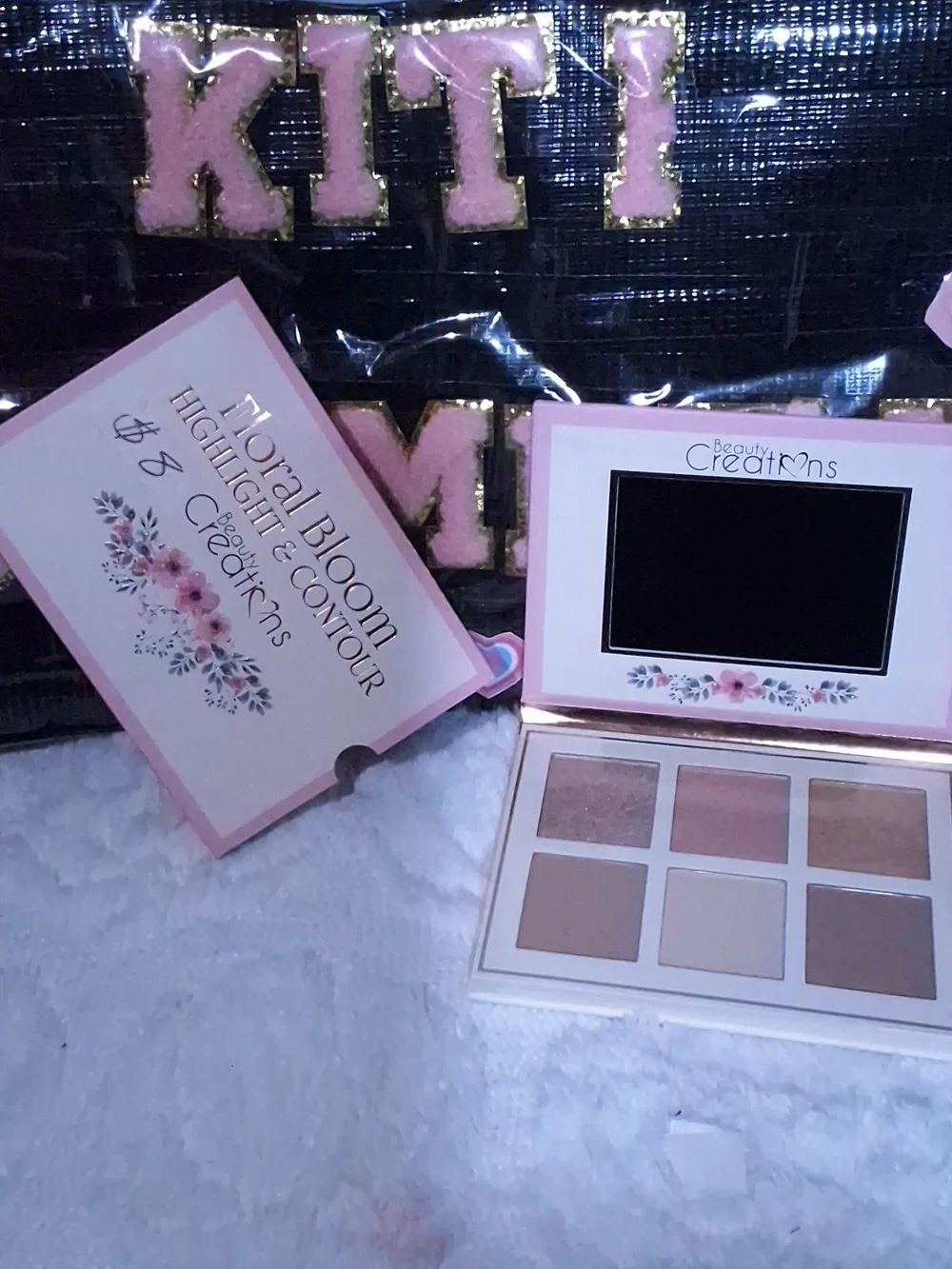 Beauty Creations Pink Floral Highlight & Contour Face Palette